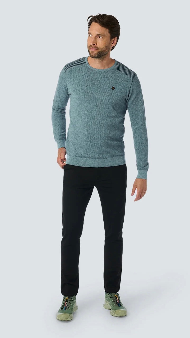 No Excess Pullover Crewneck 2 Coloured Jacquard Cloud