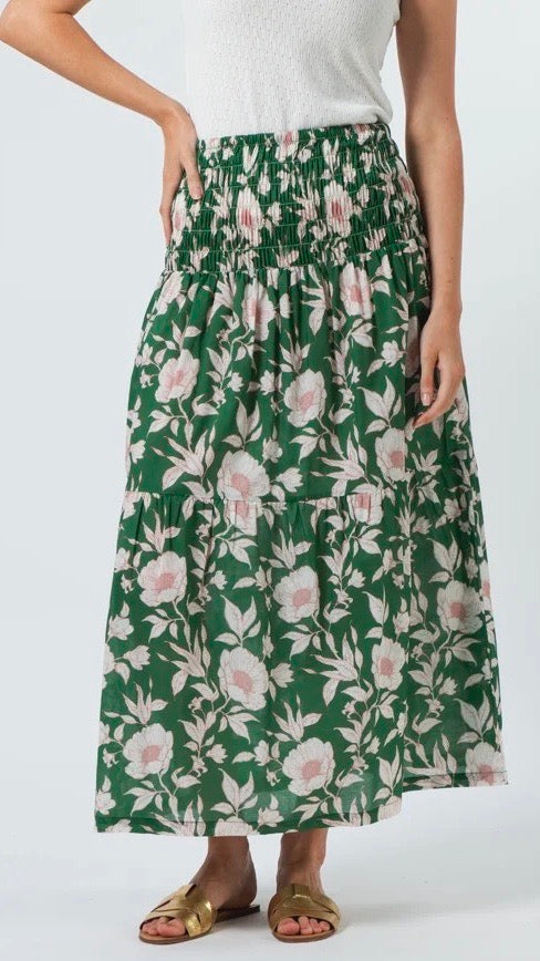 Aja Skirt Vintage Green Floral