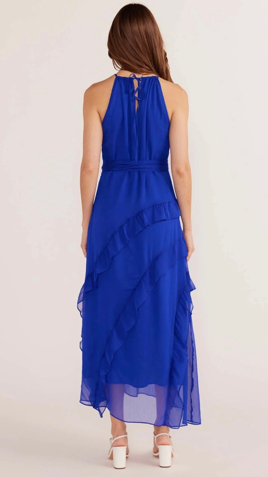 Merina Frill Maxi Dress Saphire Blue