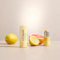 Lip Balm Lemon & Pink Grapefruit Pale Yellow