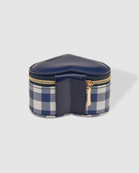 Valerie Jewellery Box Navy Gingham