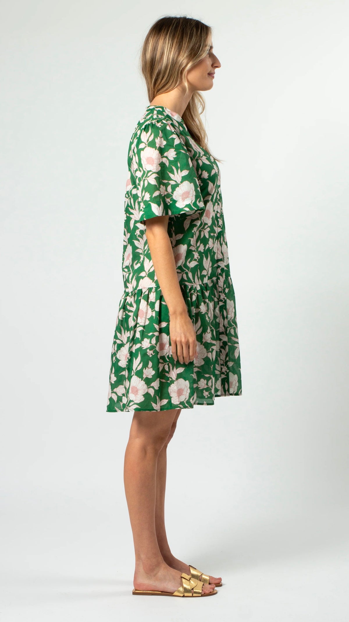 Lena Dress Vintage Green Floral