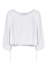 Palermo Drawstring Top Bianco