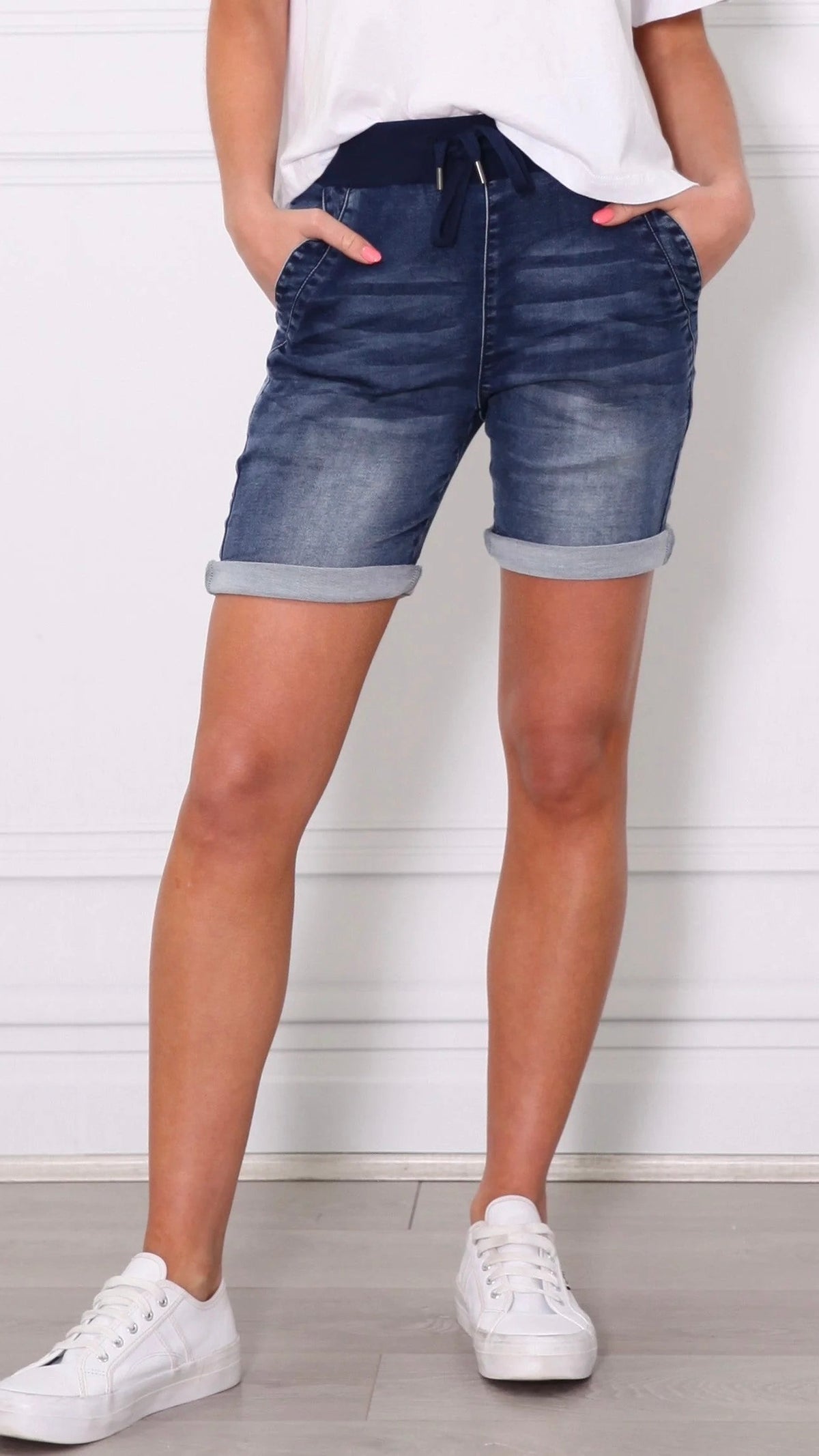 Riley Stretch Denim Shorts Denim