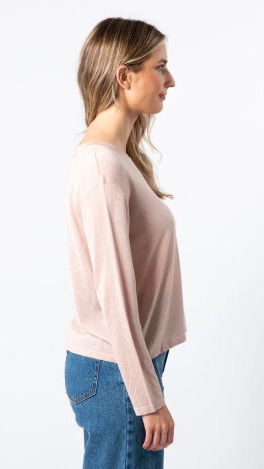 Shimmer Top Rose