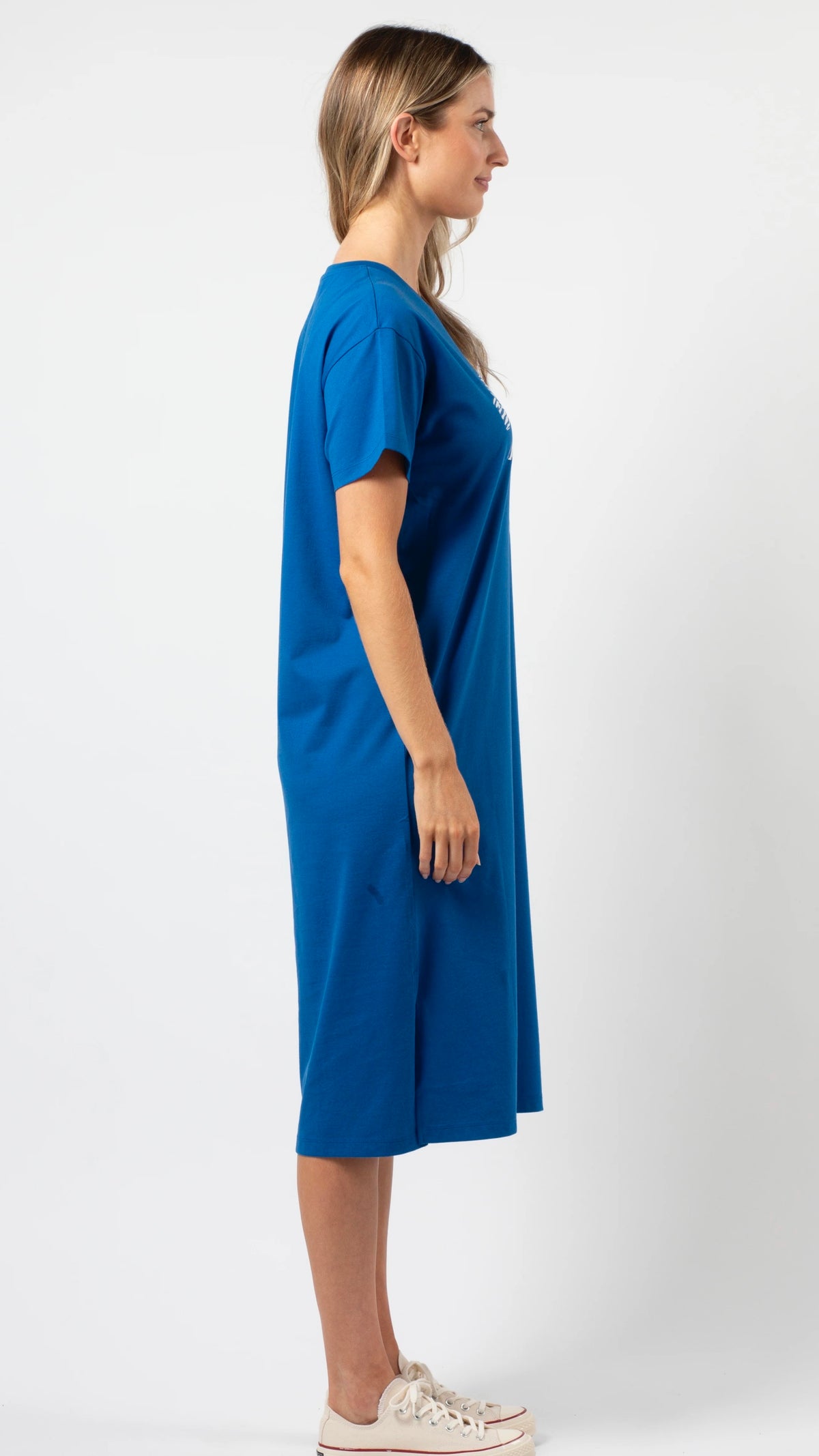 Maxie T Shirt Dress Deep Blue Bowtiful Blue