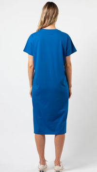 Maxie T Shirt Dress Deep Blue Bowtiful Blue