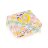 Mini Boxed Guest Soap Pastel Checks Foil Heart W/Flowers & Citrus