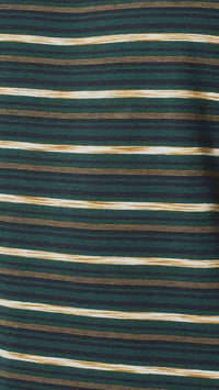 No Excess T-Shirt with Round Neck and Multicolor Stripes Dark Green