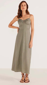 Willa Midi Dress Khaki