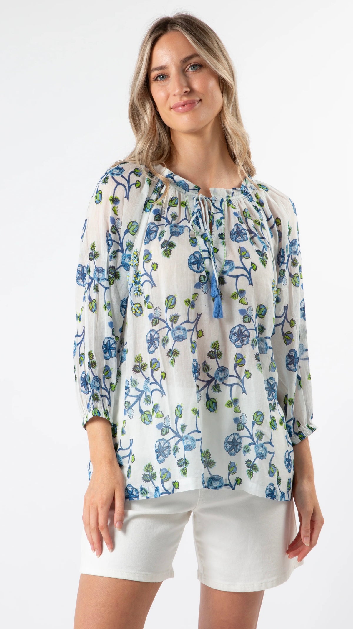 Kokomo Blouse - Santorini Blue