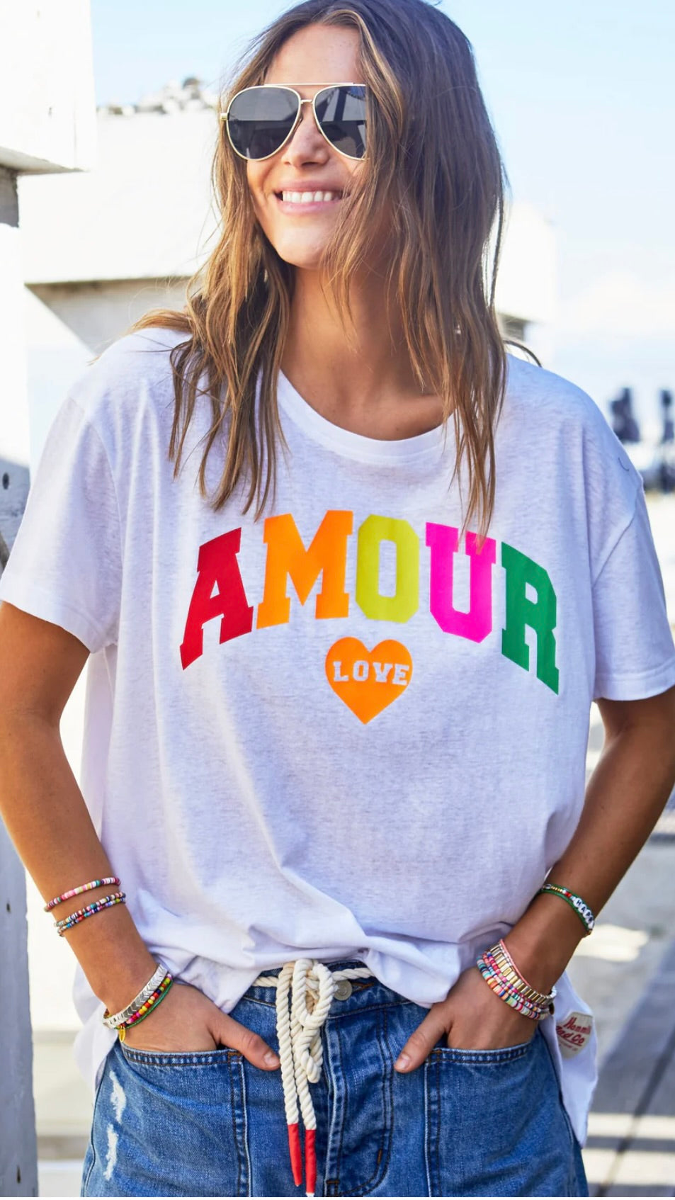 Amour Tee Crew Neck White