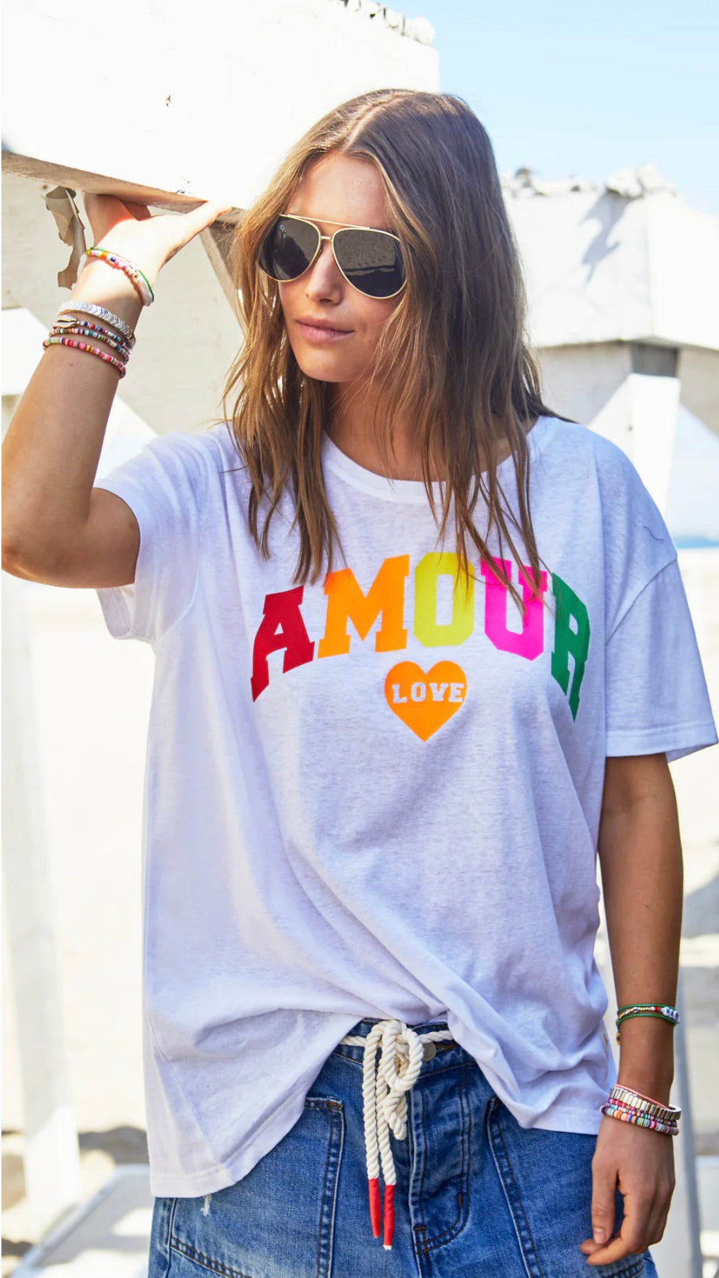 Amour Tee Crew Neck White