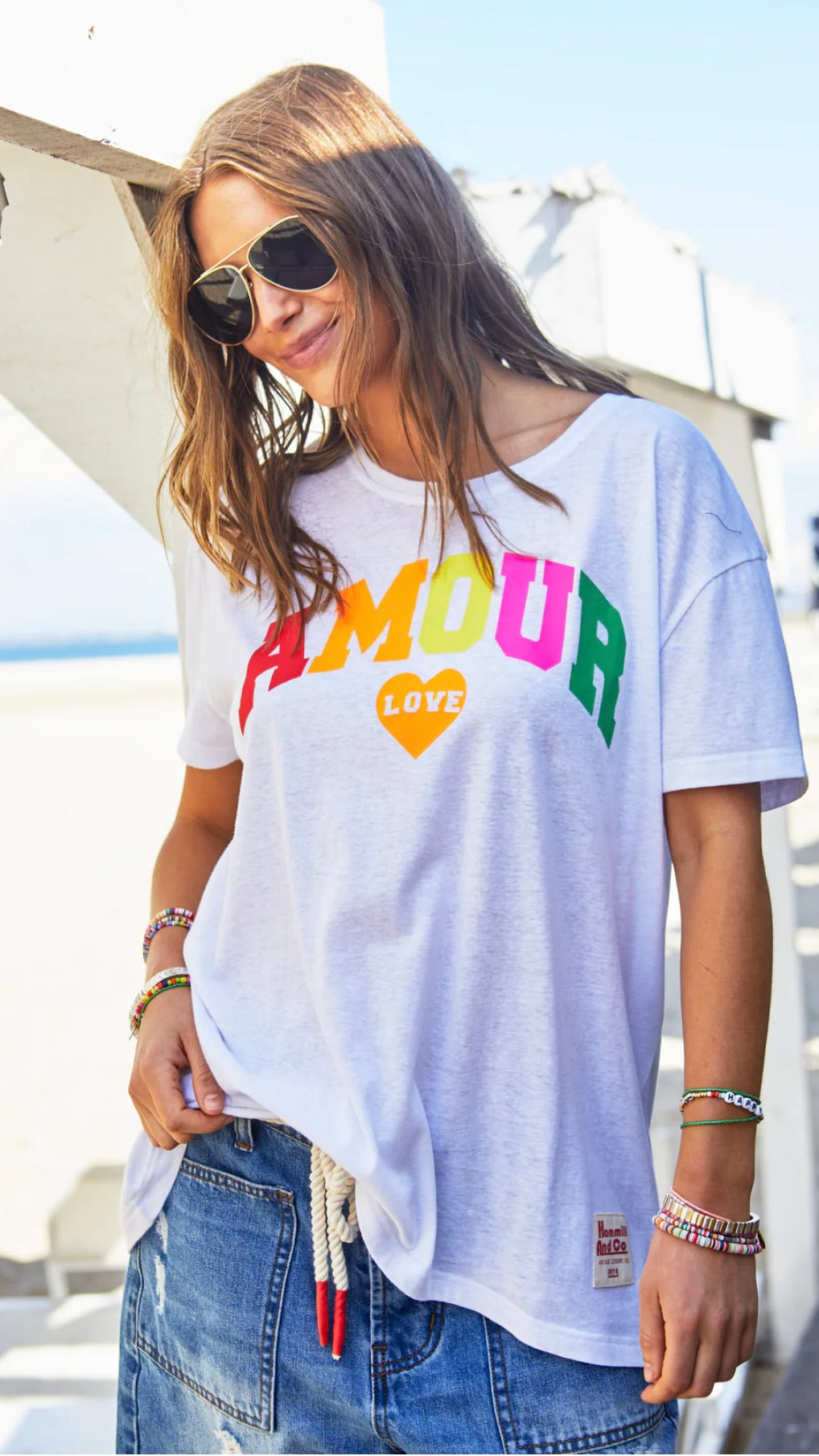 Amour Tee Crew Neck White