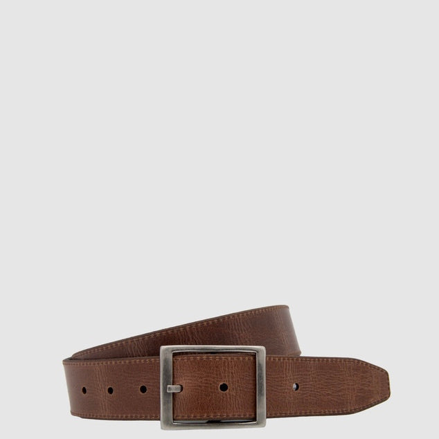 Two Face Reversible Leather Belt Black Tan