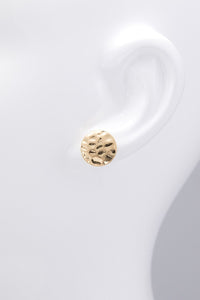 FME220 Hammered Metal Studs Rose Gold