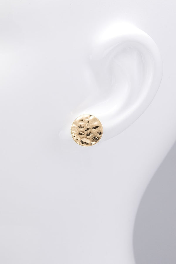 FME220 Hammered Metal Studs Rose Gold