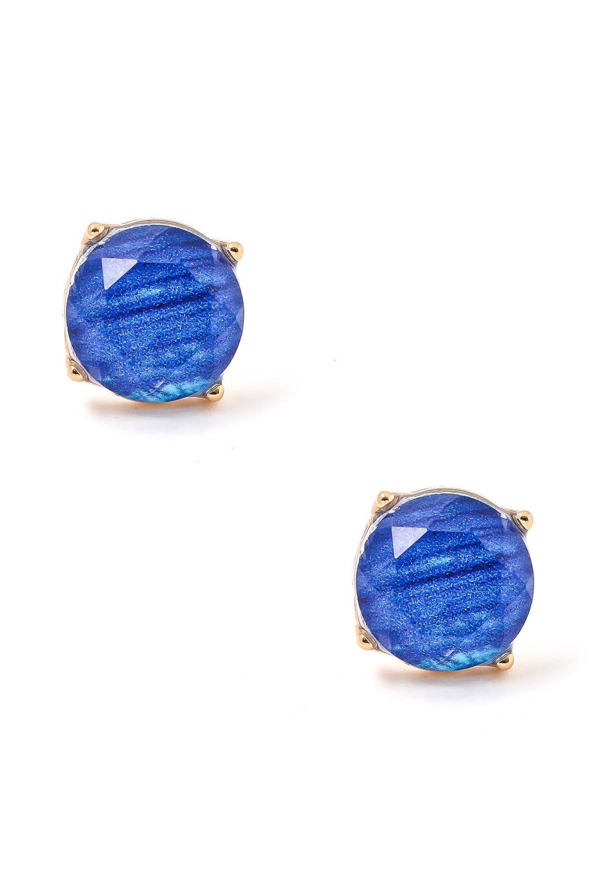 UBS029 Circle Studs Cobalt